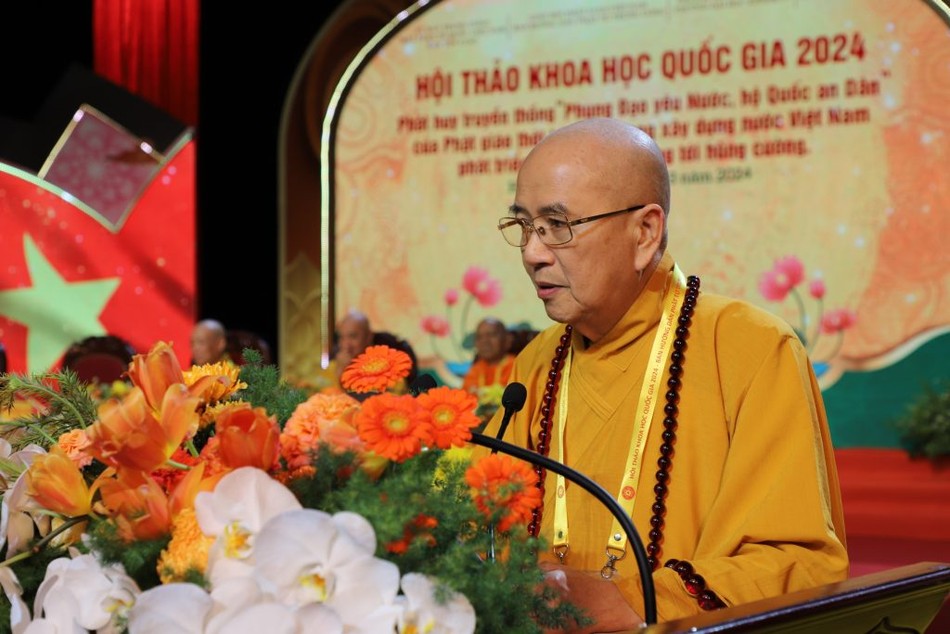 Hòa thượng Thích Khế Chơn phát biểu khai mạc