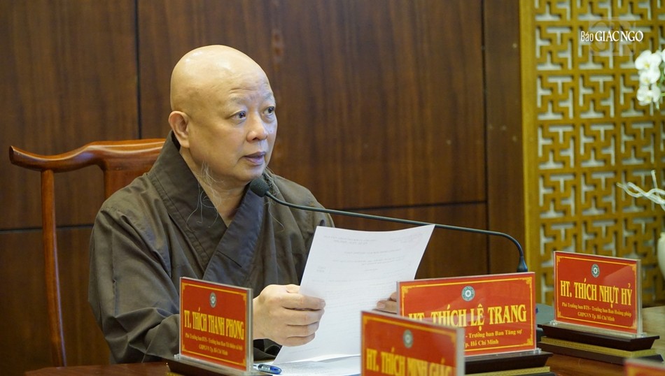 Hòa thượng Trưởng ban Trị sự GHPGVN TP.HCM đúc kết buổi họp