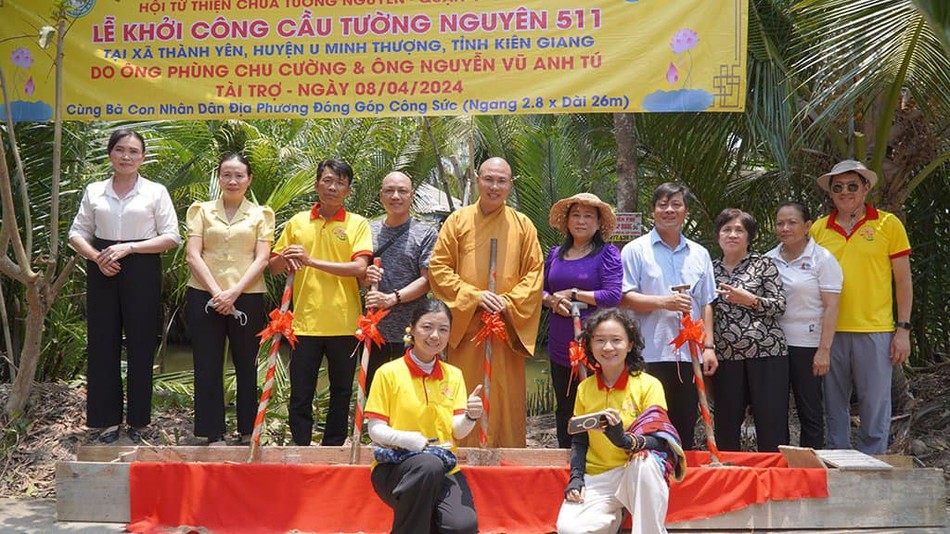 Khởi công xây dựng cầu Tường Nguyên 511 - Ảnh: TN Khởi công xây dựng cầu Tường Nguyên 511 - Ảnh: TN