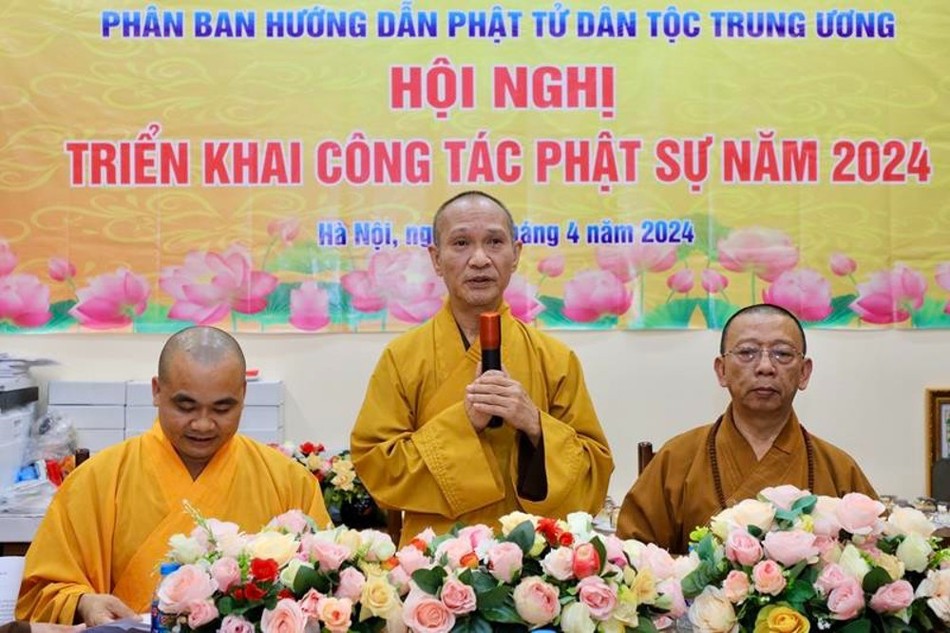 Hòa thượng Thích Thanh Điện đạo từ tại hội nghị Hòa thượng Thích Thanh Điện đạo từ tại hội nghị