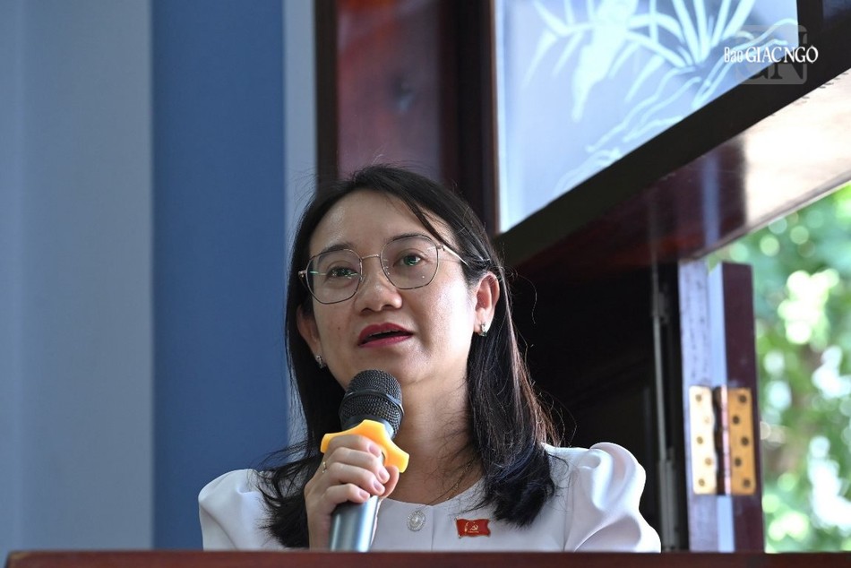 Bà Phạm Thị Mỹ Linh đánh giá cao về công tác chuẩn bị tổ chức Đại lễ Phật đản và An cư kiết hạ của Ban Trị sự