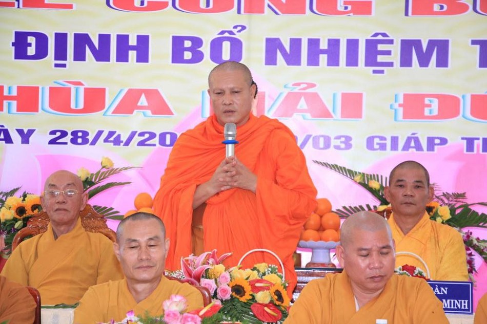 Thượng tọa Thích Pháp Quyền ban đạo từ Thượng tọa Thích Pháp Quyền ban đạo từ