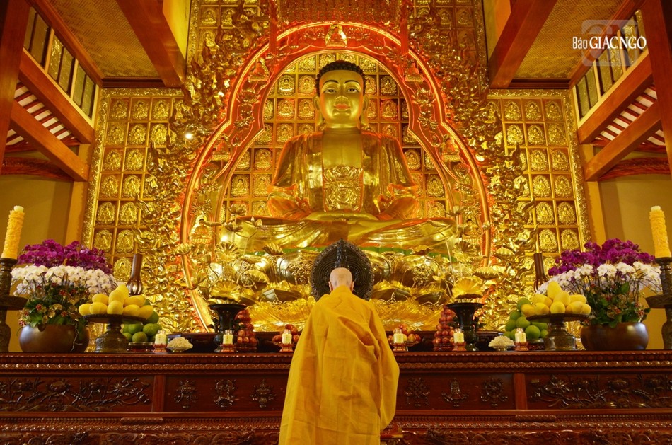 Đức Pháp chủ đảnh lễ Tam bảo Đức Pháp chủ đảnh lễ Tam bảo