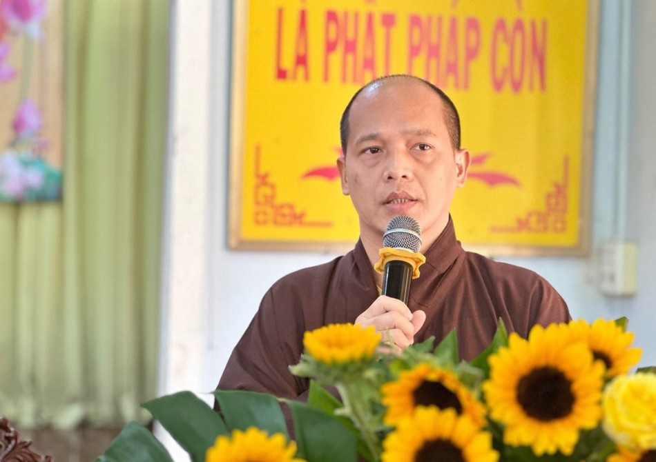 Đại đức Thích Minh Hải trình dự thảo phương hướng hoạt động Phật sự 6 tháng cuối năm 2024