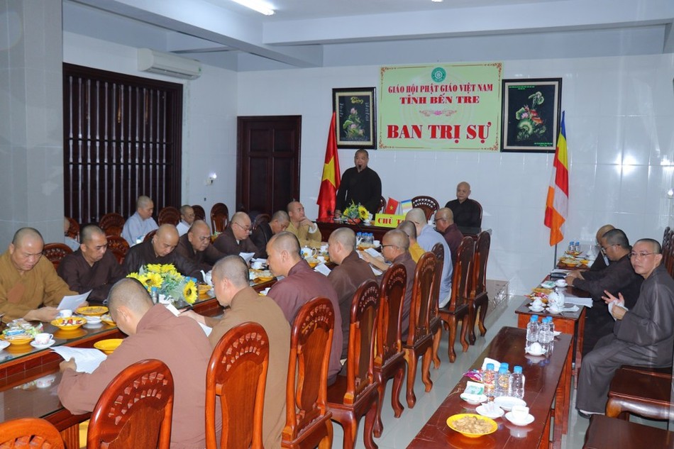 Buổi họp của Ban Trị sự GHPGVN tỉnh Bến Tre