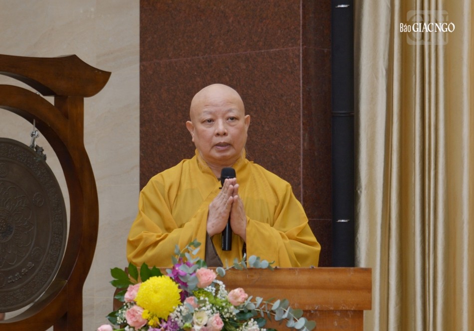 Hòa thượng Thích Lệ Trang phát biểu chào mừng Hòa thượng Thích Lệ Trang phát biểu chào mừng
