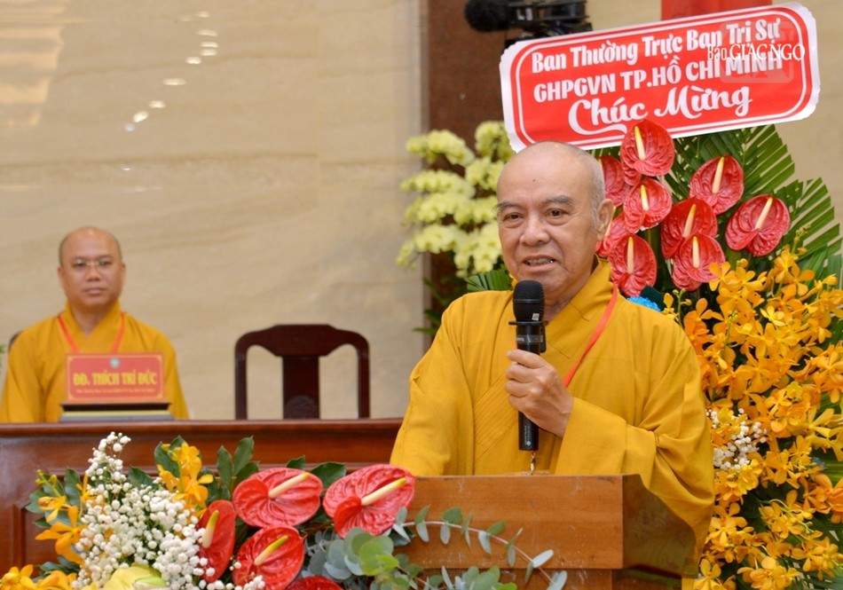 Hòa thượng Thích Nhựt Hỷ phát biểu khai mạc