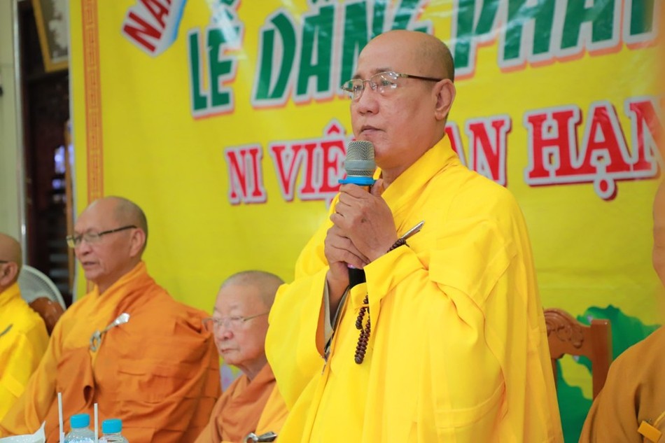 Hòa thượng Thích Minh Truyền đạo từ tại buổi lễ