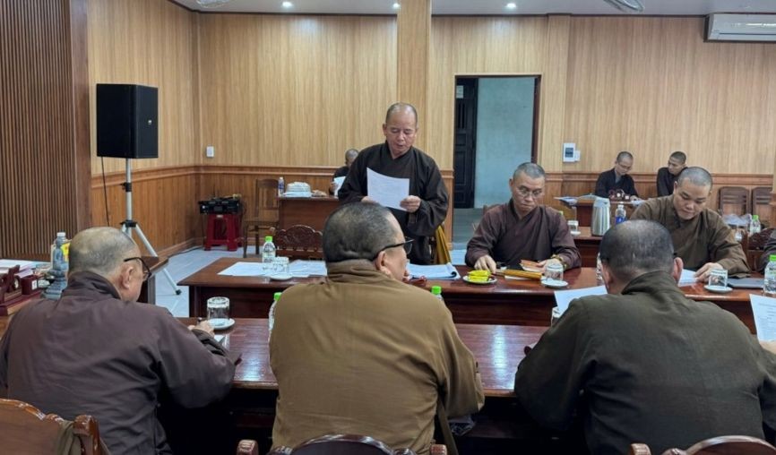 Ban Thường trực bàn bạc thống nhất thông qua đề án Phật sự xây dựng hội trường Ban Trị sự Phật giáo tỉnh