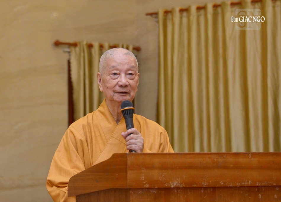 Đức Pháp chủ GHPGVN - Đại lão Hòa thượng Thích Trí Quảng phát biểu kêu gọi Đức Pháp chủ GHPGVN - Đại lão Hòa thượng Thích Trí Quảng phát biểu kêu gọi