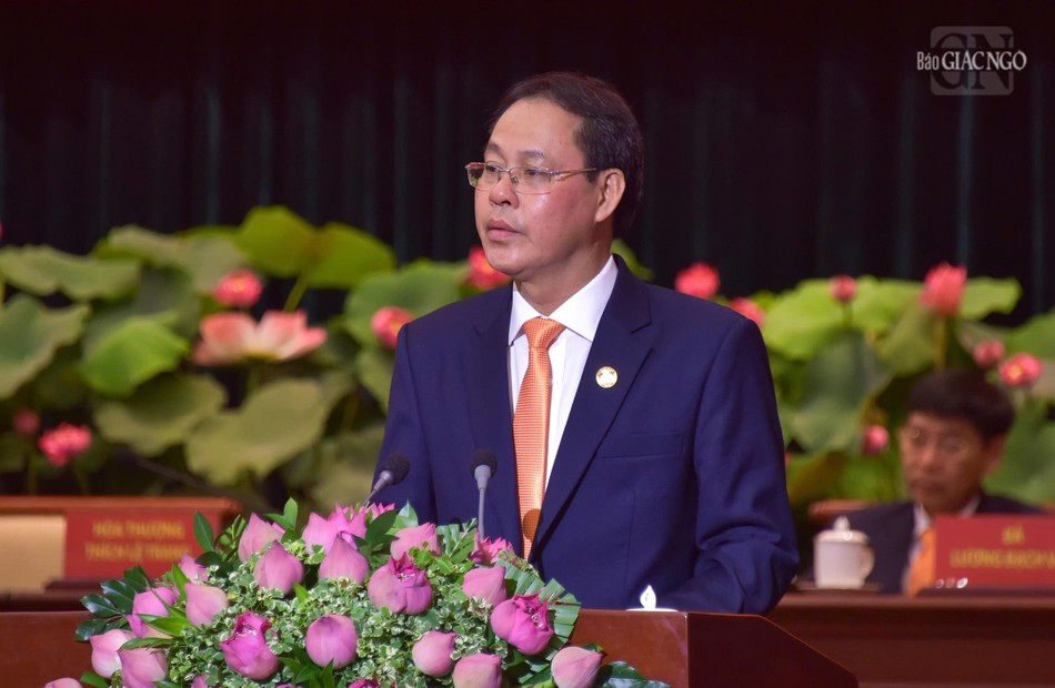 Ông Nguyễn Thành Trung trình báo cáo nhiệm kỳ 2019-2024 của Ủy ban MTTQVN TP.HCM Ông Nguyễn Thành Trung trình báo cáo nhiệm kỳ 2019-2024 của Ủy ban MTTQVN TP.HCM