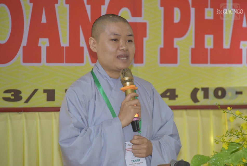 Thí sinh Thích nữ Thường Thanh trình bày chủ đề Vu lan - Báo hiếu Thí sinh Thích nữ Thường Thanh trình bày chủ đề Vu lan - Báo hiếu