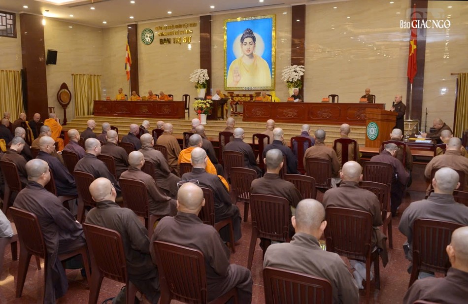 Buổi họp mở rộng của Ban Trị sự GHPGVN TP.HCM tại Việt Nam Quốc Tự, vào sáng nay, 14-12-2024