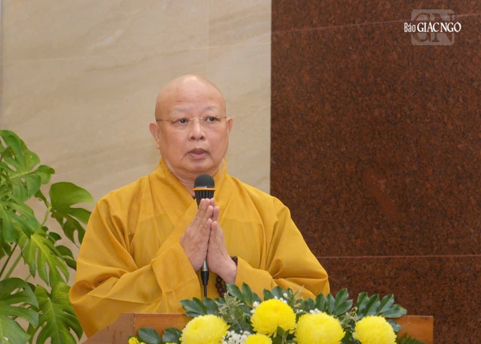 Hòa thượng Thích Lệ Trang, Trưởng ban Tổ chức phát biểu khai mạc Hòa thượng Thích Lệ Trang, Trưởng ban Tổ chức phát biểu khai mạc