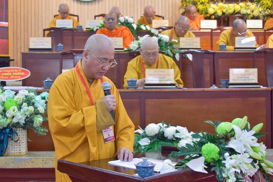 Hòa thượng Thích Huệ Thông trình chương trình hoạt động Phật sự năm 2025 của GHPGVN