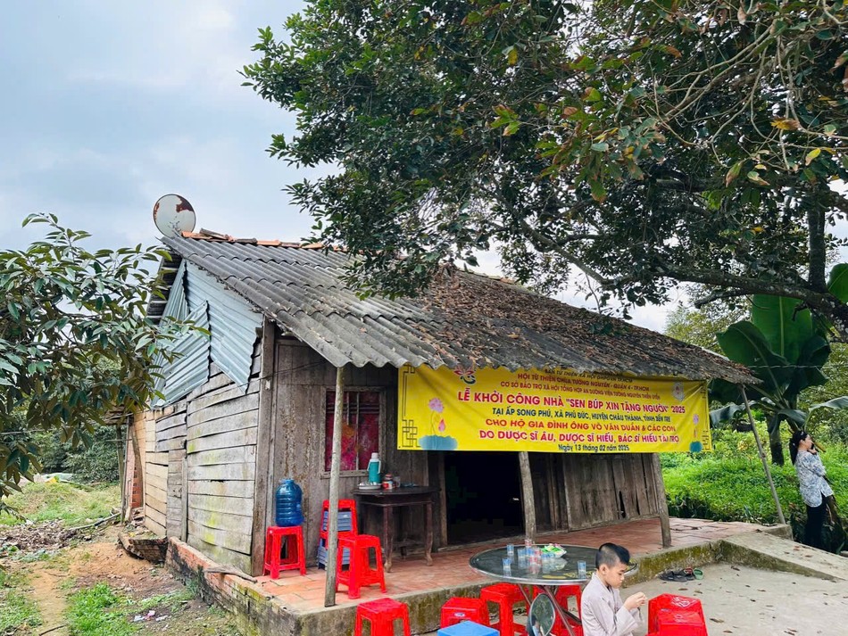 Căn nhà mới sẽ được hỗ trợ xây dựng cho gia đình ông Võ Văn Duẩn - Ảnh: T.N