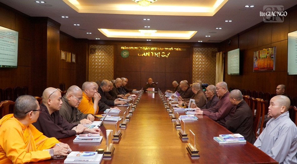 Ban Thường trực Ban Trị sự TP.HCM họp triển khai, thảo luận về kế hoạch tổ chức Đại lễ Phật đản, An cư kiết hạ Phật lịch 2569