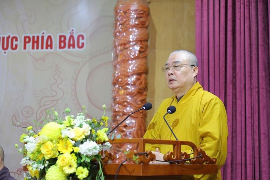 Trưởng lão Hòa thượng Thích Thanh Nhiễu phát biểu khai mạc Trưởng lão Hòa thượng Thích Thanh Nhiễu phát biểu khai mạc
