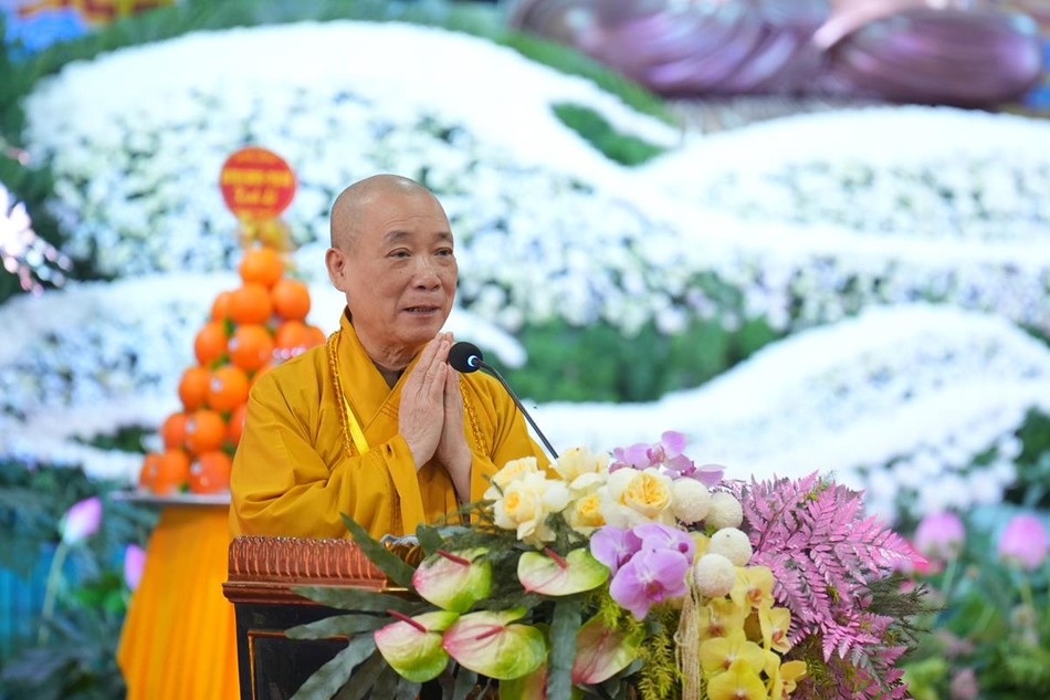 Hòa thượng Thích Bảo Nghiêm phát biểu tại lễ tưởng niệm