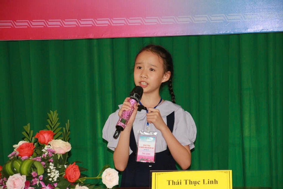 Thí sinh Thái Thục Linh đơn vị Gia đình Phật tử Phước Lâm đạt giải nhất