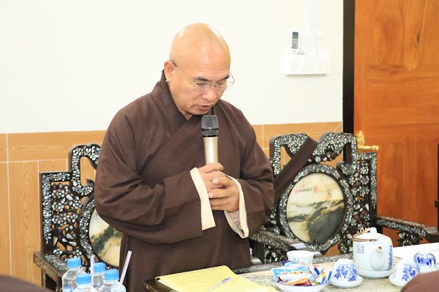 Thượng tọa Thích Minh Sơn trình một số công tác chuẩn bị Đại giới đàn Thượng tọa Thích Minh Sơn trình một số công tác chuẩn bị Đại giới đàn