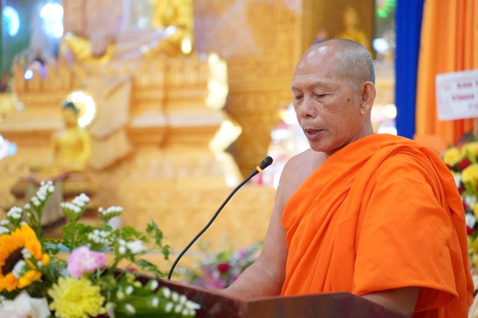 Hòa thượng Danh Đổng phát biểu nhận nhiệm vụ