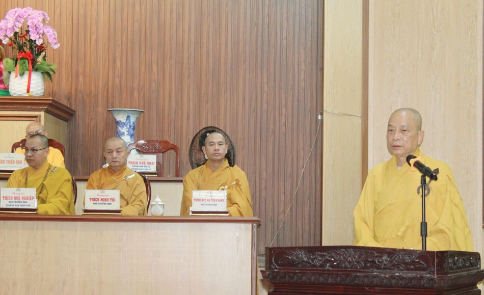 Thượng tọa Thích Huệ Khai phát biểu khai mạc Thượng tọa Thích Huệ Khai phát biểu khai mạc