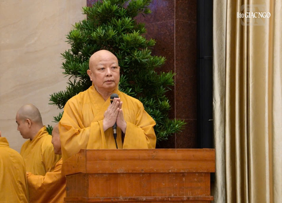 Hòa thượng Thích Lệ Trang phát biểu khai mạc