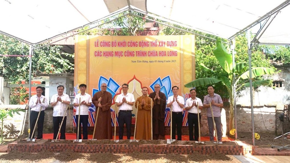 Khởi công xây dựng các hạng mục công trình chùa Hoa Long Khởi công xây dựng các hạng mục công trình chùa Hoa Long