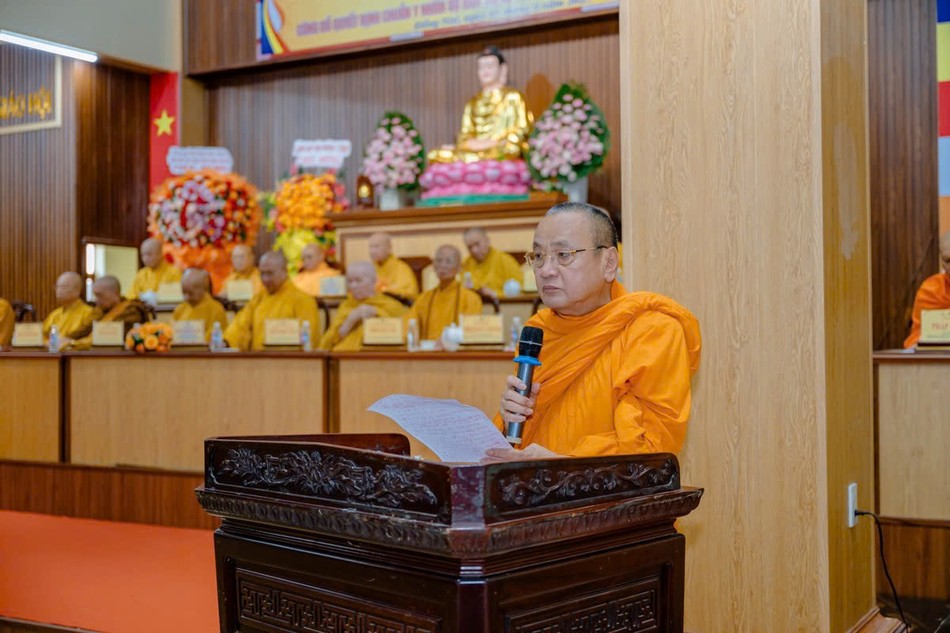 Hòa thượng Thích Bửu Chánh phát biểu cảm tạ Hòa thượng Thích Bửu Chánh phát biểu cảm tạ