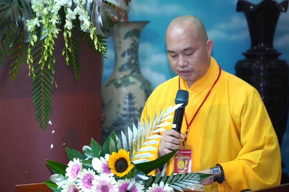 Đại đức Thích Quảng Vinh phát biểu khai mạc Đại đức Thích Quảng Vinh phát biểu khai mạc