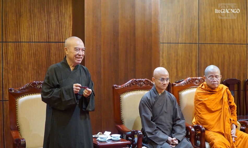 Hòa thượng Thích Nhựt Hỷ đáp từ tại buổi tiếp Hòa thượng Thích Nhựt Hỷ đáp từ tại buổi tiếp