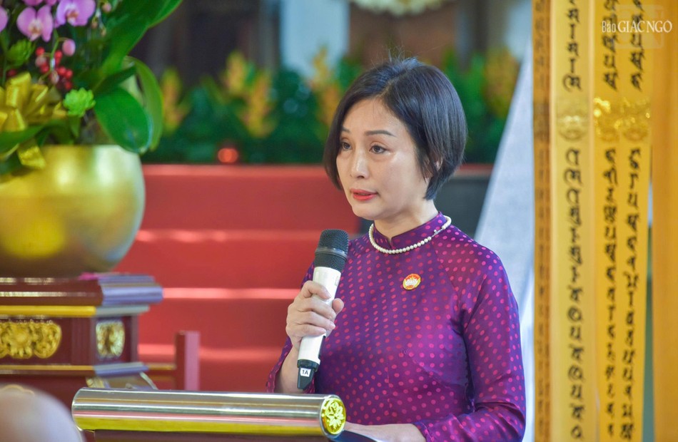 Bà Trần Thanh Ngọc phát biểu khai mạc