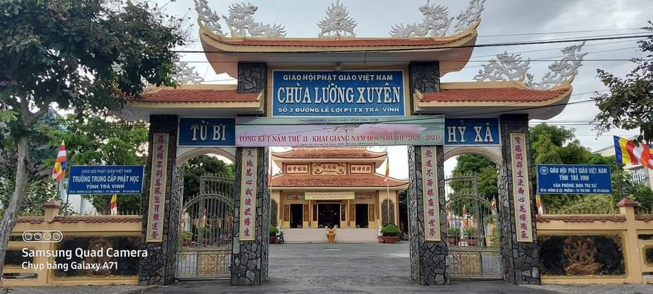 Trường Trung cấp Phật học tỉnh Trà Vinh - chùa Lưỡng Xuyên, số 03, đường Lê Lợi, phường 1, thành phố Trà Vinh, tỉnh Trà Vinh - Ảnh: MĐ