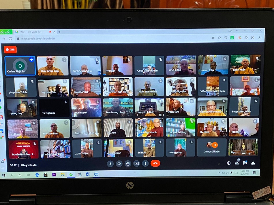 Ban Hoằng pháp Trung ương GHPGVN họp trực tuyến triển khai các hoạt động hướng về mùa Vu lan - Ảnh: MN Ban Hoằng pháp Trung ương GHPGVN họp trực tuyến triển khai các hoạt động hướng về mùa Vu lan - Ảnh: MN