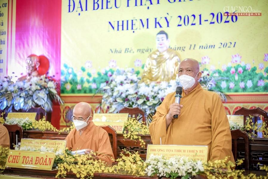 Thượng tọa Thích Thiện Từ chủ tọa phiên trù bị