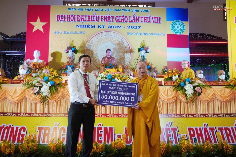 Đại hội đại biểu Phật giáo tỉnh Vĩnh Long lần thứ VIII tổ chức tại chùa Phật Ngọc Xá Lợi, TP.Vĩnh Long, tỉnh Vĩnh Long