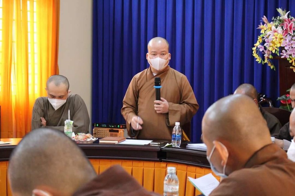 Đại đức Thích Tánh Bình phát biểu Đại đức Thích Tánh Bình phát biểu