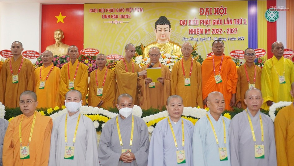 Thượng tọa Thích Phước Thành được suy cử làm tân Trưởng Ban Trị sự GHPGVN tỉnh Hậu Giang nhiệm kỳ 2022-2027