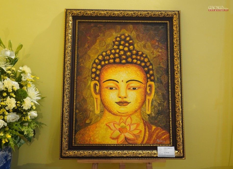 Tranh sơn dầu "Năng lượng từ bi" của họa sĩ Vũ Thị Cúc Tranh sơn dầu "Năng lượng từ bi" của họa sĩ Vũ Thị Cúc