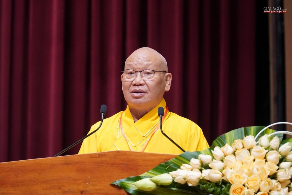 Hòa thượng Thích Nguyên Phước phát biểu khai mạc