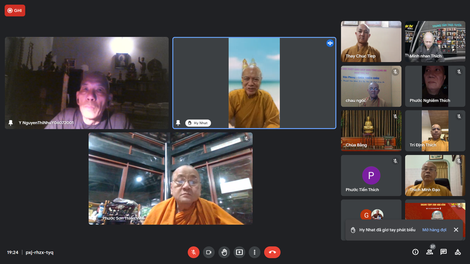 Chư tôn đức Ban Hoằng pháp Trung ương đóng góp ý kiến cho các Phật sự sắp tới Chư tôn đức Ban Hoằng pháp Trung ương đóng góp ý kiến cho các Phật sự sắp tới