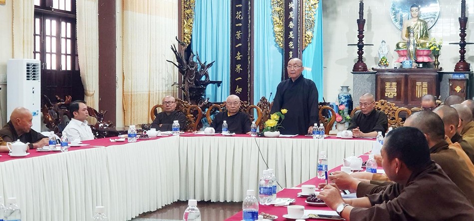 Hòa thượng Thích Minh Nhật phát biểu Hòa thượng Thích Minh Nhật phát biểu