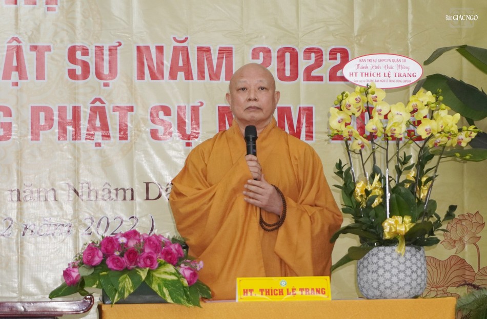 Hòa thượng Thích Lệ Trang phát biểu chỉ đạo Hòa thượng Thích Lệ Trang phát biểu chỉ đạo