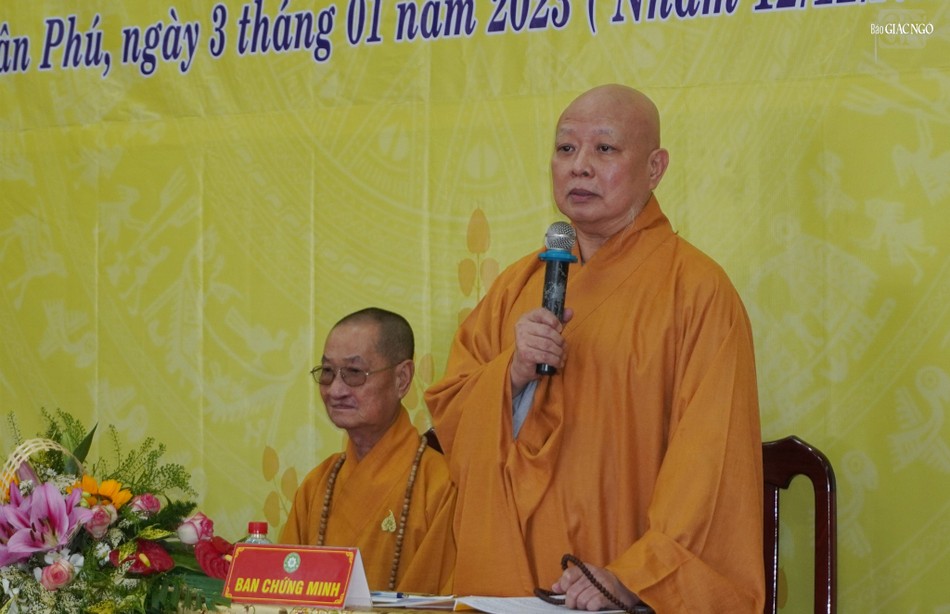 Hòa thượng Thích Lệ Trang phát biểu chỉ đạo Hòa thượng Thích Lệ Trang phát biểu chỉ đạo