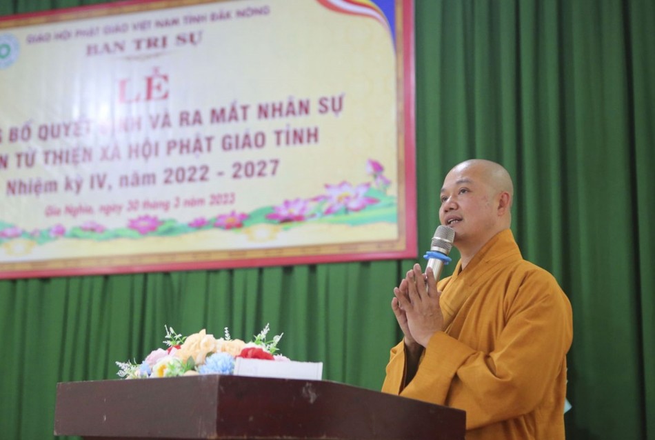 Thượng tọa Thích Chiếu Ý phát biểu khai mạc