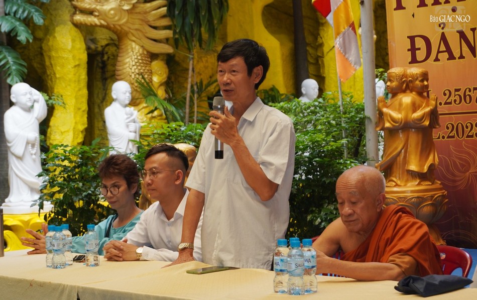 Lương y Lương Phú Cường, Phó Chủ tịch Hội Đông y Q.Gò Vấp phát biểu Lương y Lương Phú Cường, Phó Chủ tịch Hội Đông y Q.Gò Vấp phát biểu