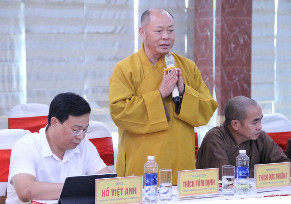 Thượng tọa Thích Tâm Định phát biểu chào mừng Thượng tọa Thích Tâm Định phát biểu chào mừng