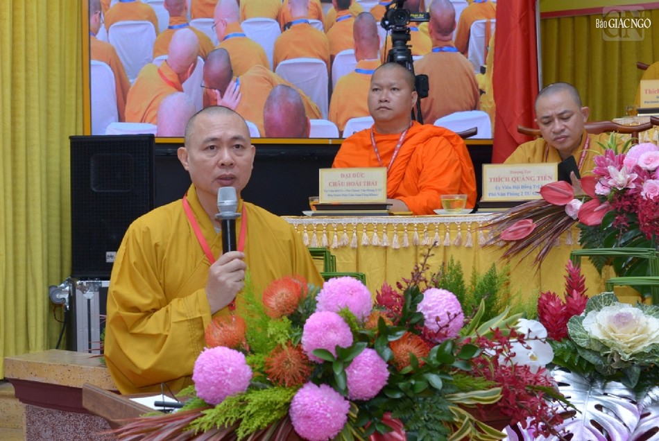 Thượng tọa Thích Tâm Đức cảm tạ kết thúc lễ khai mạc Thượng tọa Thích Tâm Đức cảm tạ kết thúc lễ khai mạc