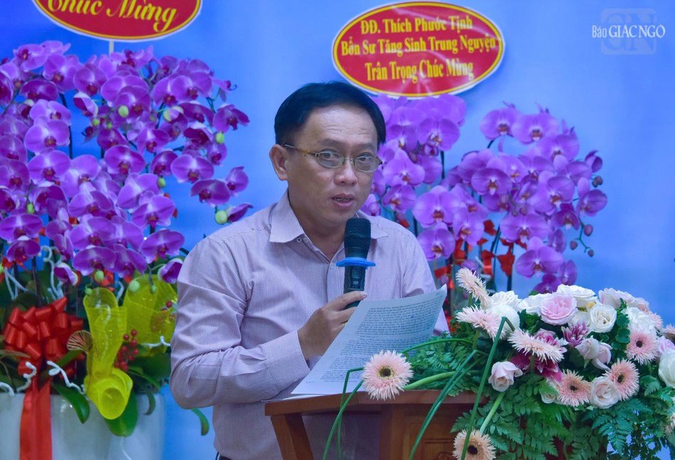 Ông Nguyễn Ngọc Châu, Phó Thường trực UBMTTQVN Q.3 phát biểu